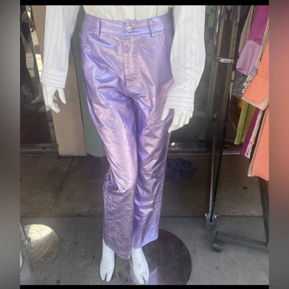 Kiwi  metallic lavender pants New - Picture 2 of 3
